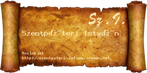 Szentpéteri István névjegykártya