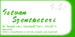 istvan szentpeteri business card